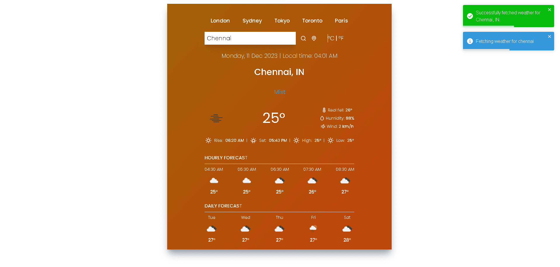 weather ui